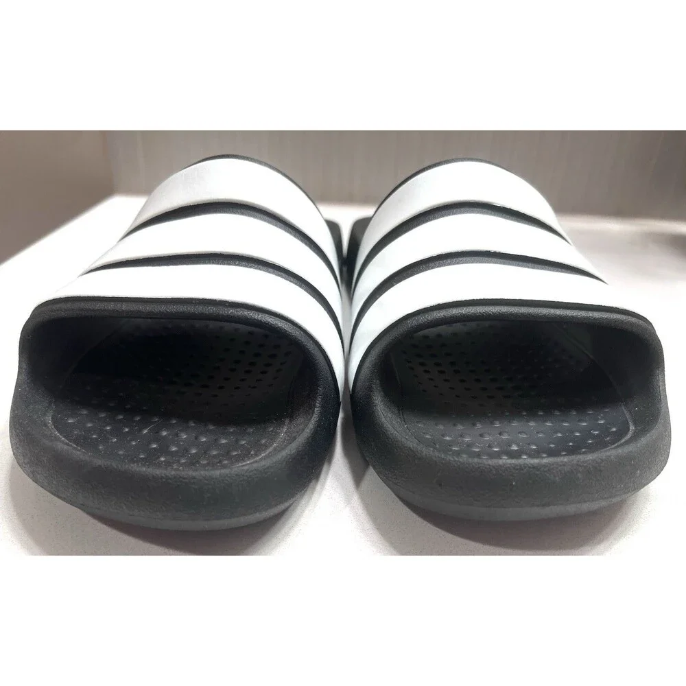 NWOB Adidas Adilette Flow Black White Men’s US 5 EU 38 Slip On Sandal IF4134